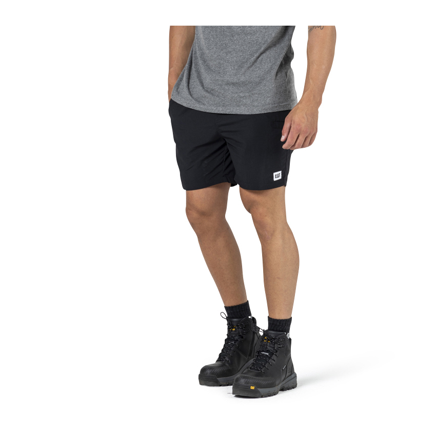 Caterpillar Clothing PK - Caterpillar Nylon Mens Shorts Black (635798-YAM)